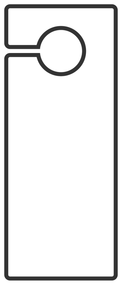 Door Hanger Style A (80mm × 195mm)