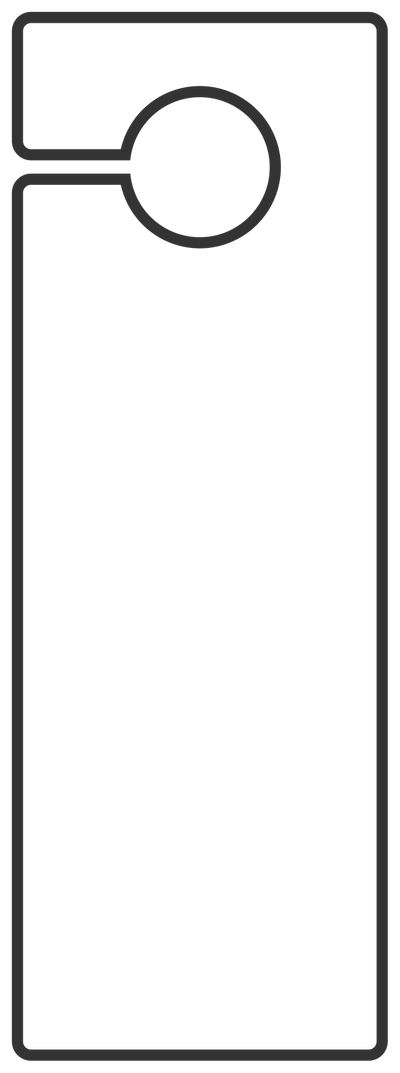Door Hanger Style B (95mm × 265mm)