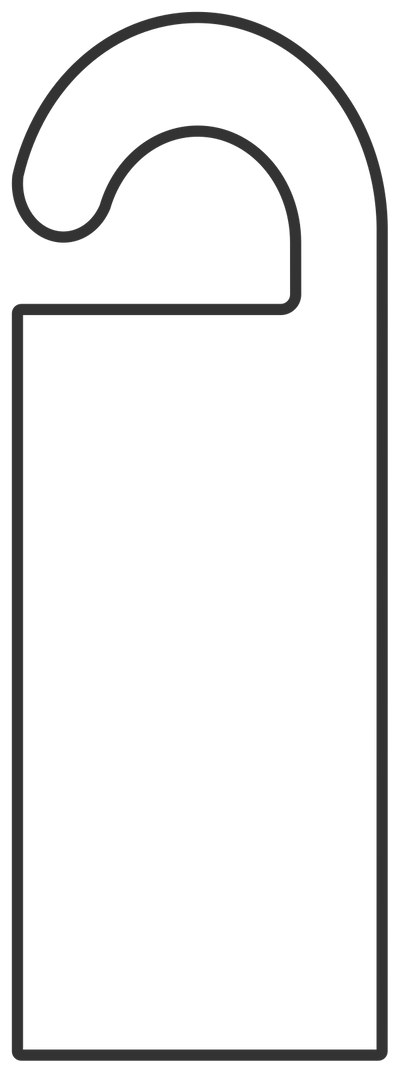 Door Hanger Style D (95mm × 265mm)